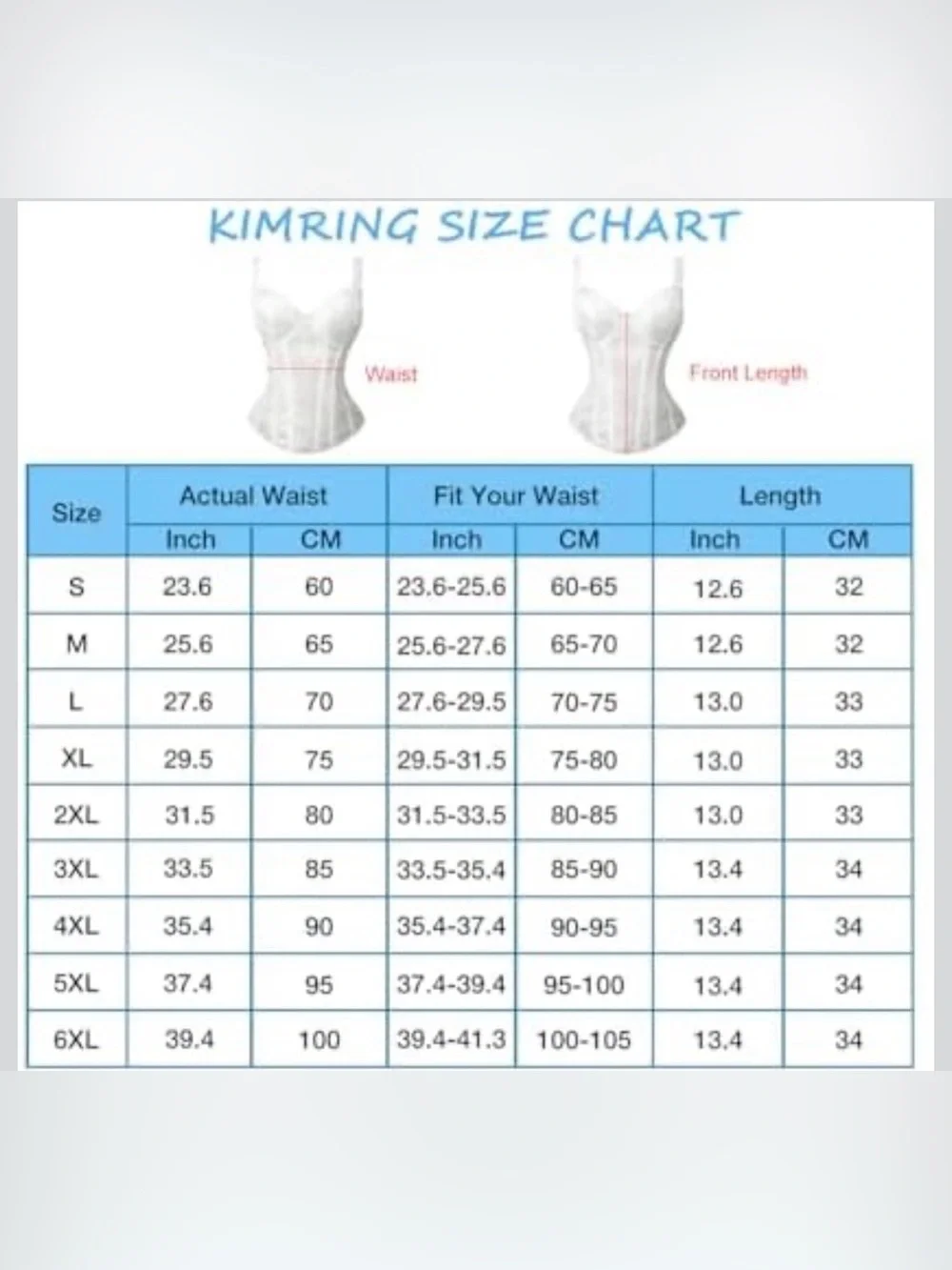 Kimring Gothic Jacquard Shoulder Straps Tank Overbust Corset Bustier White XL